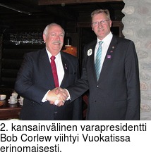 2. kansainvlinen varapresidentti Bob Corlew viihtyi Vuokatissa erinomaisesti.