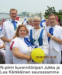 N-piirin kuvernripari Jukka ja Lea Krkkinen seurassamme