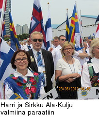 Harri ja Sirkku Ala-Kulju valmiina paraatiin