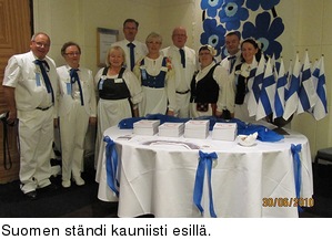 Suomen stndi kauniisti esill.