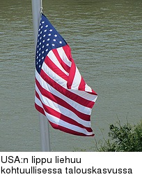 USA:n lippu liehuu kohtuullisessa talouskasvussa